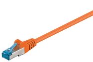 CAT 6A Patch Cable, S/FTP (PiMF), orange, 7.5 m - copper conductor (CU), halogen-free cable sheath (LSZH)
