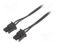 Cable; female; PIN: 2; 0.8m; 4A; Insulation: PVC; Colour: black-red ESPE