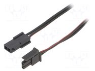Cable; male-female; PIN: 2; 0.5m; 4A; Insulation: PVC; TLYp; 0.35mm2 ESPE