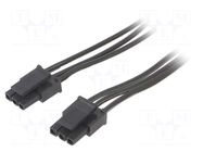 Cable; female-female; PIN: 3; 0.2m; 4A; Insulation: PVC; TLYp ESPE