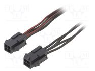 Cable; Micro-Fit 3.0; male-male; PIN: 4; 0.2m; 4A; Insulation: PVC 