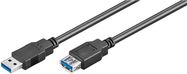 USB 3.0 SuperSpeed Extension Cable, Black, 3 m - USB 3.0 male (type A) > USB 3.0 female (Type A)