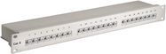 CAT 6 19-inch (48.3 cm) Patch Panel, 24 Port (1 U), grey - STP shielded