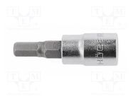 Socket; hex key,socket spanner; HEX 3mm; 1/4" HÖGERT TECHNIK