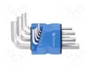 Wrench-set; hex key; tool steel; short; 9pcs. HÖGERT TECHNIK