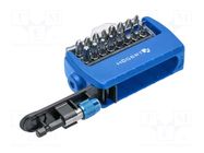 Kit: screwdriver bits; plastic cassette; Kit: 1/4" socket holder HÖGERT TECHNIK