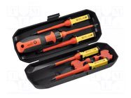 Kit: screwdrivers; insulated; 1kVAC; Phillips,slot; 8pcs. HÖGERT TECHNIK