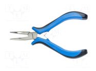 Pliers; curved,precision; 130mm HÖGERT TECHNIK