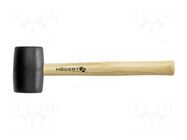 Hammer; 680g; round; wood (ash); with a soft-face HÖGERT TECHNIK