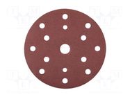 Sanding plate; Granularity: 150; Mounting: bur; with holes; Ø150mm HÖGERT TECHNIK