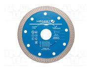 Cutting diamond wheel; Ø: 125mm; Disc thick: 1.2mm; 22.2mm HÖGERT TECHNIK