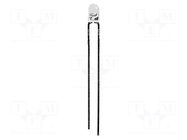 LED; turquoise; 3mm; 800mcd; 20°; Front: convex; 3.5÷4VDC BIVAR