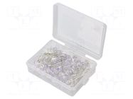 Diode: LED-kit; THT; 8mm; 50pcs; white warm; 3÷15VDC; plastic box OPTOSUPPLY
