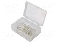 Kit: LED; THT; 5mm; 50pcs; white cold; plastic box; 7.5mA; 30° OPTOSUPPLY