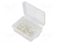 Diode: LED-kit; THT; 3mm; 50pcs; white warm; 3÷15VDC; plastic box OPTOSUPPLY