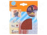 Sanding plate; Granularity: 40; Mounting: bur; Ø115mm; 10pcs. PG PROFESSIONAL