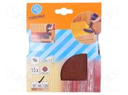 Sanding plate; Granularity: 80; Ø125mm; 15pcs. PG PROFESSIONAL