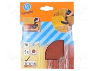 Sanding plate; Granularity: 50; Ø125mm; 15pcs. PG PROFESSIONAL