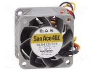 Fan: DC; axial; 12VDC; 40x40x28mm; 9.6m3/h; 40dBA; ball; 8400rpm SANYO DENKI