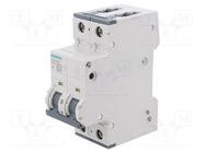 Circuit breaker; 230/400VAC; Inom: 4A; Poles: 2; Charact: C; 10kA SIEMENS