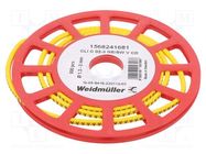 Markers; Marking: V; 1.3÷3mm; PVC; yellow; -30÷80°C; leaded; CLI C 