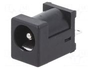 Connector: DC supply; socket; male; 1A; straight; THT; 5.5/2.1mm ADAM TECH