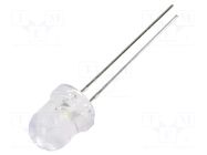 LED; white warm; 8mm; 750mcd; 50°; Front: convex; 3÷15VDC; -30÷85°C OPTOSUPPLY