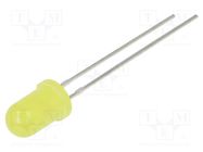 LED; 5mm; yellow; 220mcd; 50°; Front: convex; 2.5÷15V; No.of term: 2 OPTOSUPPLY