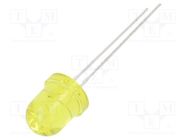 LED; 8mm; yellow; 4200mcd; 30°; Front: convex; No.of term: 2; round OPTOSUPPLY