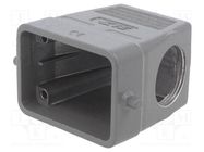 Enclosure: for HDC connectors; HDC; size 3; Locking: for latch TE Connectivity