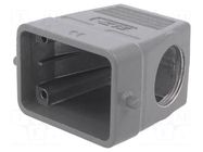 Enclosure: for HDC connectors; HDC; size 3; aluminium alloy; PG21 TE Connectivity