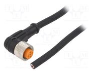 Connection lead; M12; PIN: 5; angled; 5m; plug; 60VAC; 4A; -25÷80°C LUTRONIC
