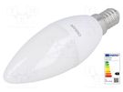 LED lamp; warm white; E14; 230VAC; 470lm; P: 5.7W; 2700K; CRImin: 80 ams OSRAM