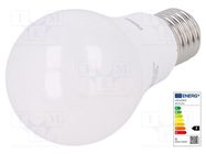 LED lamp; neutral white; E27; 230VAC; 806lm; P: 9W; 4000K; CRImin: 80 