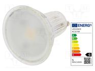 LED lamp; warm white; GU10; 230VAC; 350lm; P: 4.3W; 120°; 3000K ams OSRAM