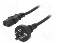 Cable; 3x1mm2; AS/NZS 3112 (I) plug,IEC C13 female; PVC; 1m; 10A LIAN DUNG