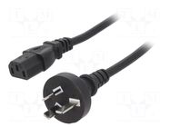 Cable; 3x1mm2; AS/NZS 3112 (I) plug,IEC C13 female; PVC; 3m; 10A LIAN DUNG