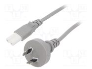 Cable; 2x0.75mm2; AS/NZS 3112 (I) plug,IEC C7 female; PVC; 1.8m LIAN DUNG