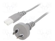 Cable; 2x0.75mm2; AS/NZS 3112 (I) plug,IEC C7 female; PVC; 5m LIAN DUNG