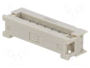 Connector: IDC; SEK Low Profile; PIN: 14; straight; THT; tinned; PBT HARTING
