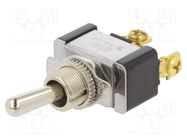 Switch: toggle; Pos: 2; SPST; ON-OFF; 21A/14VDC; Leads: screw; 0÷65°C SWITCH COMPONENTS