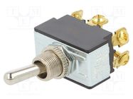 Switch: toggle; Pos: 2; DPDT; ON-ON; 21A/14VDC; Leads: screw; 50mΩ SWITCH COMPONENTS