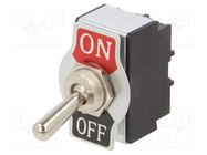 Switch: toggle; Pos: 2; SPST; ON-OFF; 20A/12VDC; Leads: screw; 0÷55°C SWITCH COMPONENTS