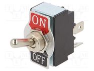 Switch: toggle; Pos: 2; DPST; ON-OFF; 20A/12VDC; TB/TB2; 0÷85°C; 50mΩ SWITCH COMPONENTS