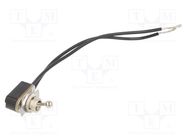 Switch: toggle; Pos: 2; SPST; ON-OFF; 6A/12VDC; Leads: leads 150mm SWITCH COMPONENTS