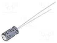 Capacitor: electrolytic; THT; 4.7uF; 50VDC; Ø4x7mm; Pitch: 1.5mm PANASONIC