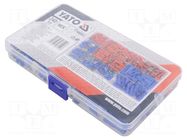 Kit: connectors; crimped; for cable; insulated; 240pcs. YATO