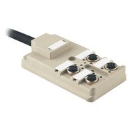 Sensor-actuator passive distributor (with cable), complete module, Fixed cable version, Number of contact sockets: 4, Number of poles: 4, M12, 5 m, LE Weidmuller