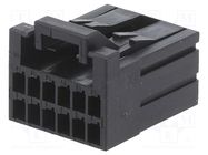 Plug; wire-board; female; Dynamic D-2100; 2.5mm; PIN: 12; for cable TE Connectivity