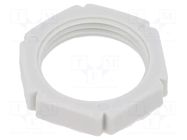 Nut; PG11; polyamide; light grey; -20÷90°C BM GROUP